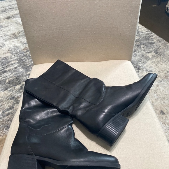 NATURALIZER Leather Black Tall womens boots 9 13” fit 4u system 9m - Picture 4 of 14